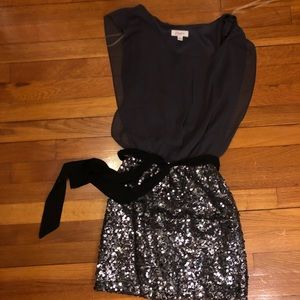 Sequin Gray Dress